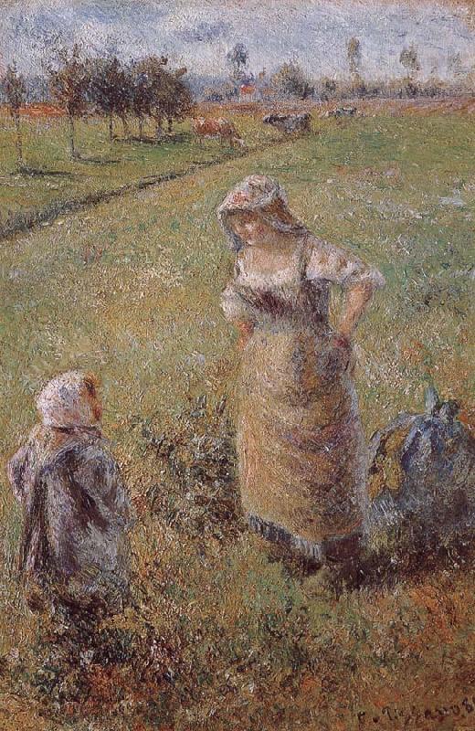 Camille Pissarro woman with children China oil painting art